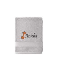 Personalised Embroidered Workout Fitness Towel – Customised Name & Text – Cotton Exercise Gym Towel